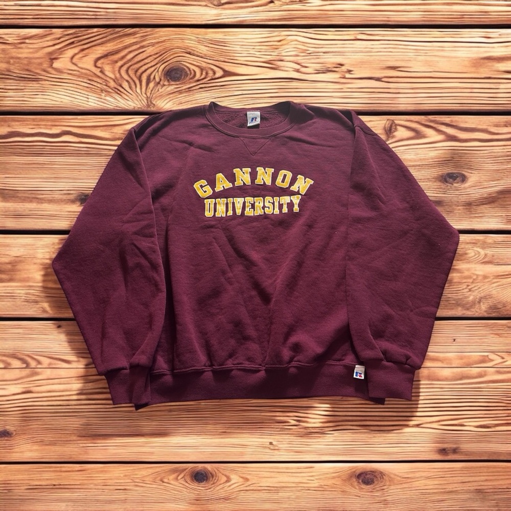 Vtg Cannon University Sweatshirt Men’s Large Burgundy Russell Tag